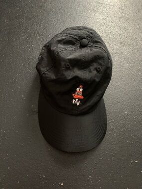 Nike Kids Black Cap with Orange Traffic Cone Embroidery